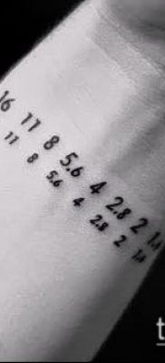 tetoválás számok fotó (érték) - példa egy érdekes tetoválási tervre - 036