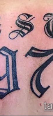 tetoválás számok fotó (érték) - egy példa egy érdekes tetoválási tervre - 007