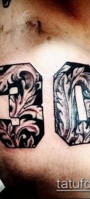 tetoválás számok fotó (érték) - példa egy érdekes tetoválási tervre - 005