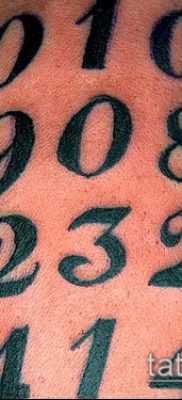 tetoválás számok fotó (érték) - egy példa egy érdekes tetoválási tervre - 004