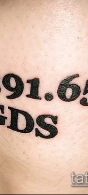 tetoválás számok fotó (érték) - egy példa egy érdekes tetoválási tervre - 002
