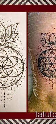 fotó tetováló virágról li (jelentése) - példa rajz - 006