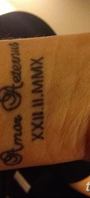 zdjęcie daty urodzenia tatuażu z 11.10.2017 №140 - Data urodzenia tatuażu -