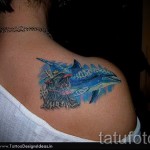 وشم الدلفين والشعاب المرجانية - خيار على الكتف