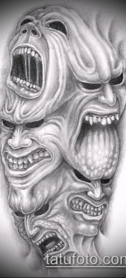 снимка на татуировка на демон (стойност) - пример за интересна рисунка на татуировка - 056