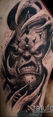 снимка на татуировка на демон (стойност) - пример за интересна рисунка на татуировка - 055