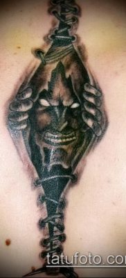 снимка на татуировка на демон (стойност) - пример за интересна рисунка на татуировка - 054