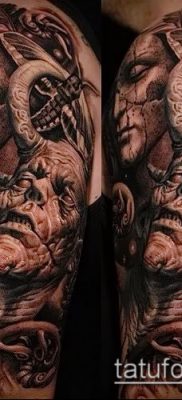 снимка на татуировка на демон (стойност) - пример за интересна рисунка на татуировка - 053