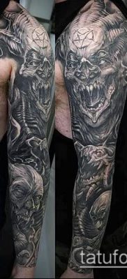 снимка на татуировка на демон (стойност) - пример за интересна рисунка на татуировка - 052