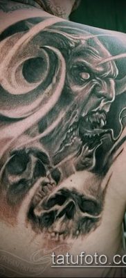 снимка на татуировка на демон (стойност) - пример за интересна рисунка на татуировка - 049