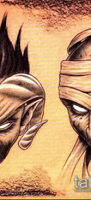 снимка на татуировка на демон (стойност) - пример за интересна рисунка на татуировка - 043