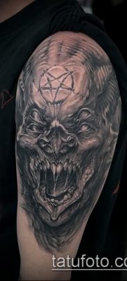 снимка на татуировка на демон (стойност) - пример за интересна рисунка на татуировка - 040