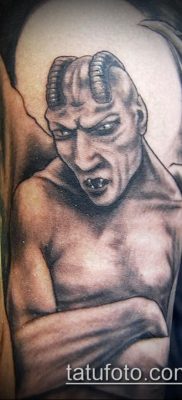 снимка на татуировка на демон (стойност) - пример за интересна рисунка на татуировка - 039