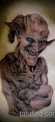 снимка на татуировка на демон (стойност) - пример за интересна рисунка на татуировка - 038