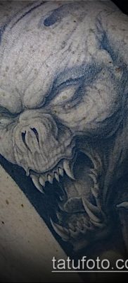 снимка на татуировка на демон (стойност) - пример за интересна рисунка на татуировка - 031
