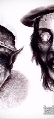 снимка на татуировка на демон (стойност) - пример за интересна рисунка за татуировка - 021