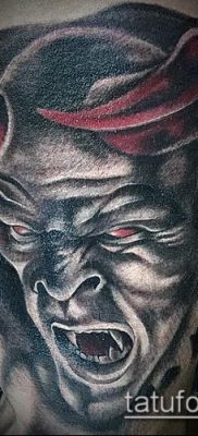 снимка на татуировка на демон (стойност) - пример за интересна рисунка на татуировка - 016