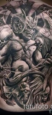 снимка на татуировка на демон (стойност) - пример за интересна рисунка на татуировка - 007