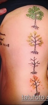 وشم شجرة مع جذور (معنى) - مثال على تصميم وشم مثير للاهتمام - 039
