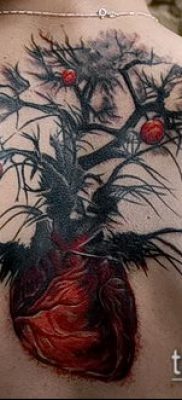 وشم شجرة مع جذور (معنى) - مثال على تصميم وشم مثير للاهتمام - 036