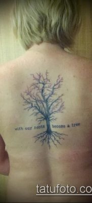 وشم شجرة مع جذور (معنى) - مثال على تصميم وشم مثير للاهتمام - 031