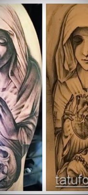 снимка на татуировка Дева Мария (стойност) - пример за интересен дизайн на татуировка - 132