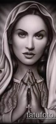 снимка на татуировка Дева Мария (стойност) - пример за интересен дизайн на татуировка - 130