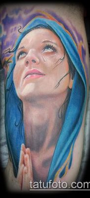 снимка на татуировка Дева Мария (стойност) - пример за интересна рисунка на татуировка - 095