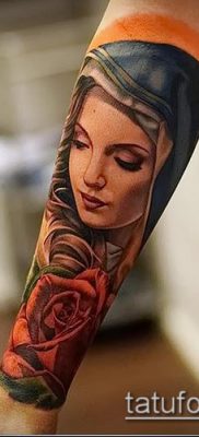 снимка на татуировка Дева Мария (значение) - пример за интересна рисунка на татуировка - 093