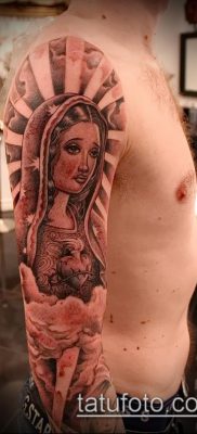 снимка на татуировка Дева Мария (значение) - пример за интересна рисунка на татуировка - 082