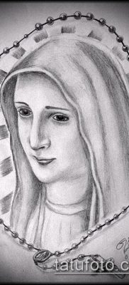 снимка на татуировка Дева Мария (стойност) - пример за интересна рисунка на татуировка - 080