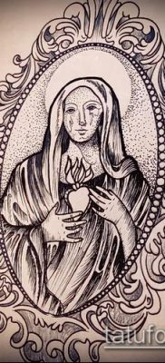снимка на татуировка Дева Мария (значение) - пример за интересна рисунка на татуировка - 079