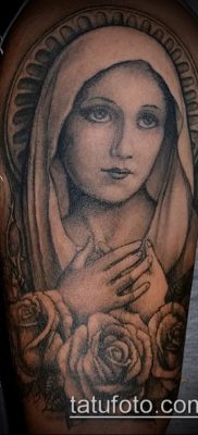 снимка на татуировка Дева Мария (значение) - пример за интересна рисунка на татуировка - 078