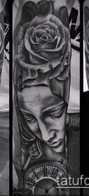 снимка на татуировка Дева Мария (значение) - пример за интересна рисунка на татуировка - 073