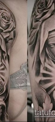 снимка на татуировка Дева Мария (значение) - пример за интересна рисунка на татуировка - 068