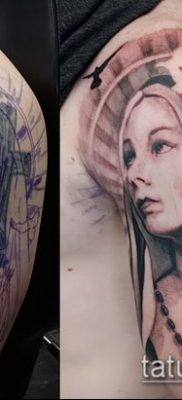 снимка на татуировка Дева Мария (стойност) - пример за интересна рисунка на татуировка - 066