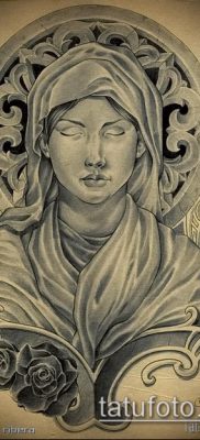 снимка на татуировка Дева Мария (значение) - пример за интересна рисунка на татуировка - 065