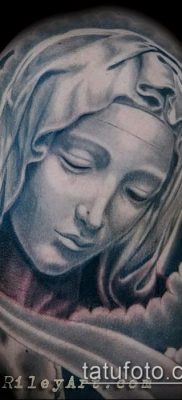 снимка на татуировка Дева Мария (значение) - пример за интересна рисунка на татуировка - 064