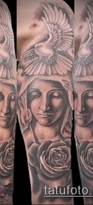 снимка на татуировка Дева Мария (стойност) - пример за интересен дизайн на татуировка - 062
