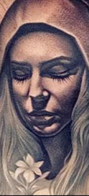 снимка на татуировка Дева Мария (стойност) - пример за интересна рисунка на татуировка - 060