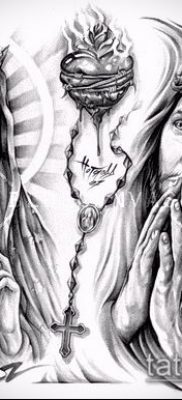 снимка на татуировка Дева Мария (значение) - пример за интересен дизайн на татуировка - 058