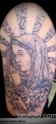 снимка на татуировка Дева Мария (значение) - пример за интересна рисунка на татуировка - 055