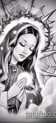 снимка на татуировка Дева Мария (значение) - пример за интересна рисунка на татуировка - 051