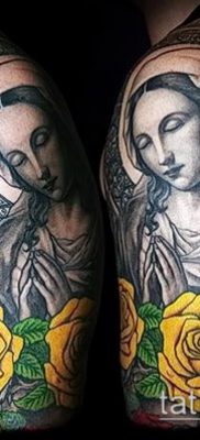 снимка на татуировка Дева Мария (стойност) - пример за интересна рисунка на татуировка - 045
