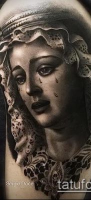 снимка на татуировка Дева Мария (стойност) - пример за интересна рисунка на татуировка - 040