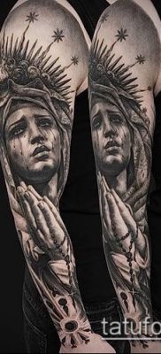 снимка на татуировка Дева Мария (стойност) - пример за интересна рисунка на татуировка - 039