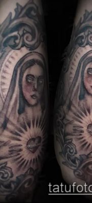 снимка на татуировка Дева Мария (значение) - пример за интересен дизайн на татуировка - 038