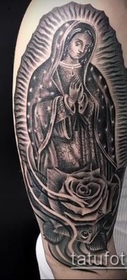 снимка на татуировка Дева Мария (значение) - пример за интересен дизайн на татуировка - 035