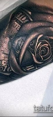 татуировка доларова снимка (стойност) - примерна рисунка - 034