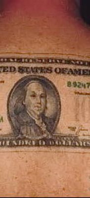 татуировка доларова снимка (стойност) - примерна рисунка - 030